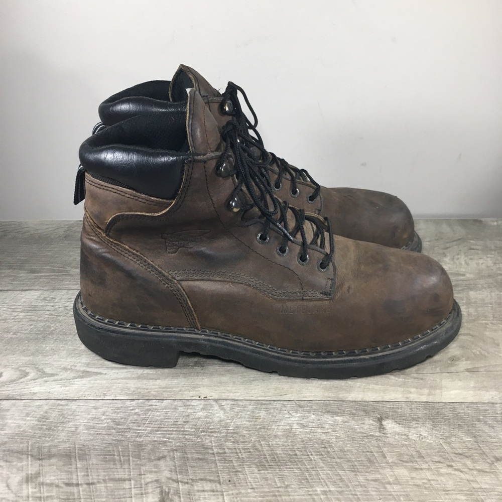 Mens Red Wing 4433 Supersole Waterproof Metguard Leather Steel Toe Boots 11.5 D